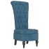 Sillón de respaldo alto con botones terciopelo