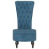 Sillón de respaldo alto con botones terciopelo