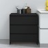 Aparador de madera contrachapada negro 70x41x75