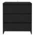 Aparador de madera contrachapada negro 70x41x75