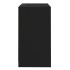 Aparador de madera contrachapada negro 70x41x75