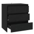 Aparador de madera contrachapada negro 70x41x75