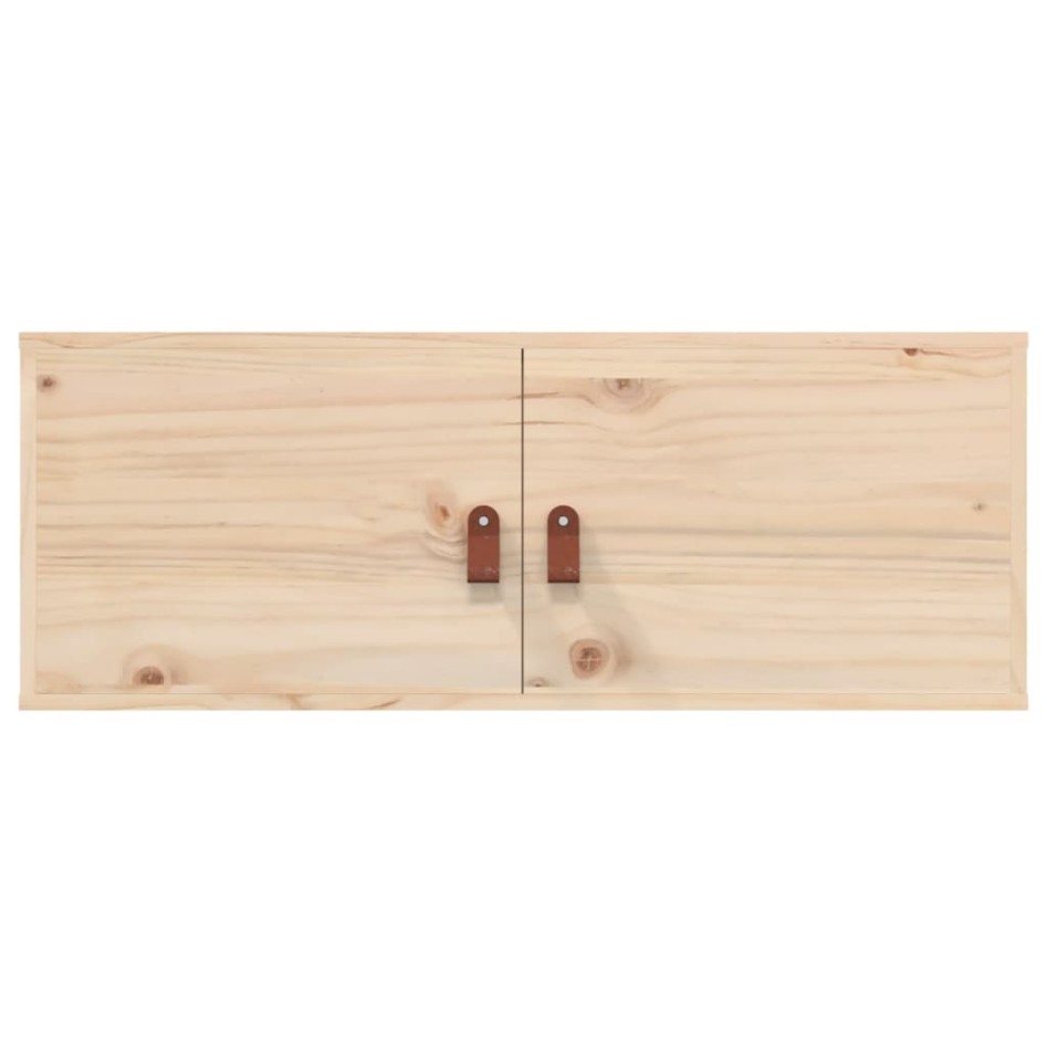 Armarios de pared 2 uds madera maciza de pino 80x30x30