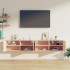 Armarios de pared 2 uds madera maciza de pino 80x30x30