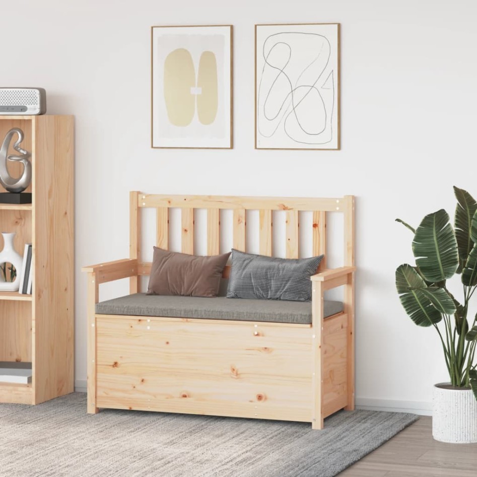 Banco de madera maciza de pino 112,5x51,5x96,5