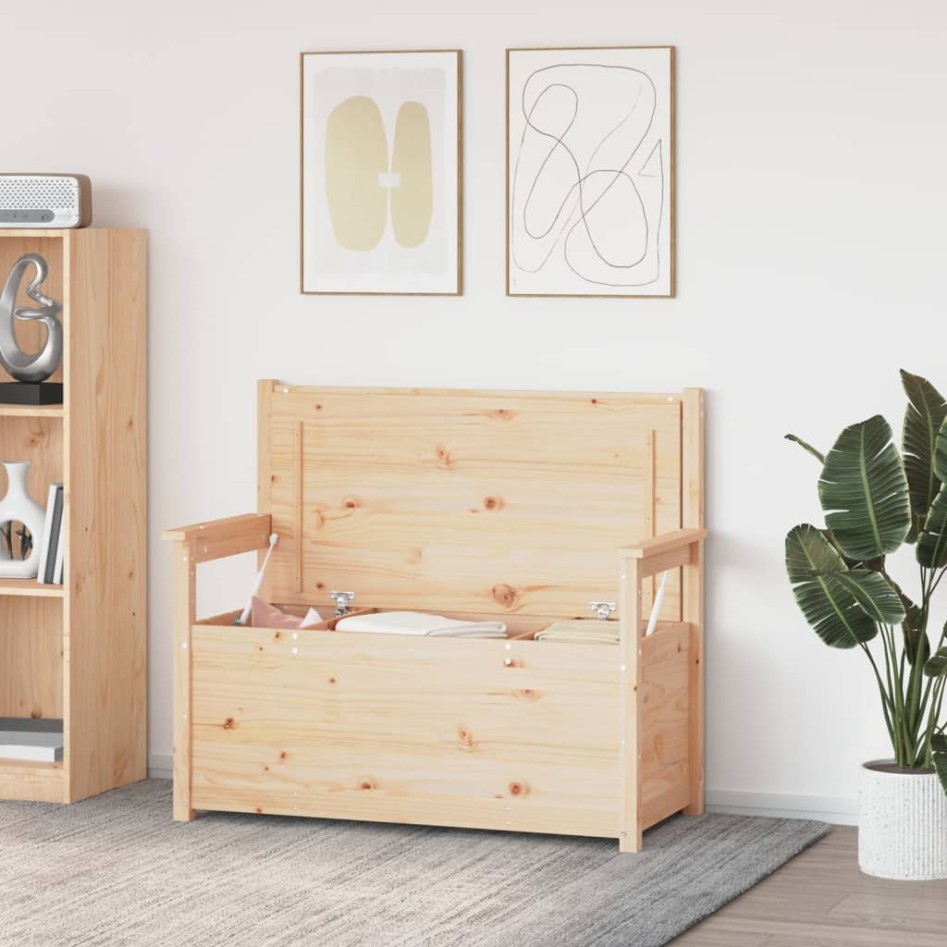 Banco de madera maciza de pino 112,5x51,5x96,5