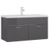 Mueble con lavabo madera de ingeniería gris