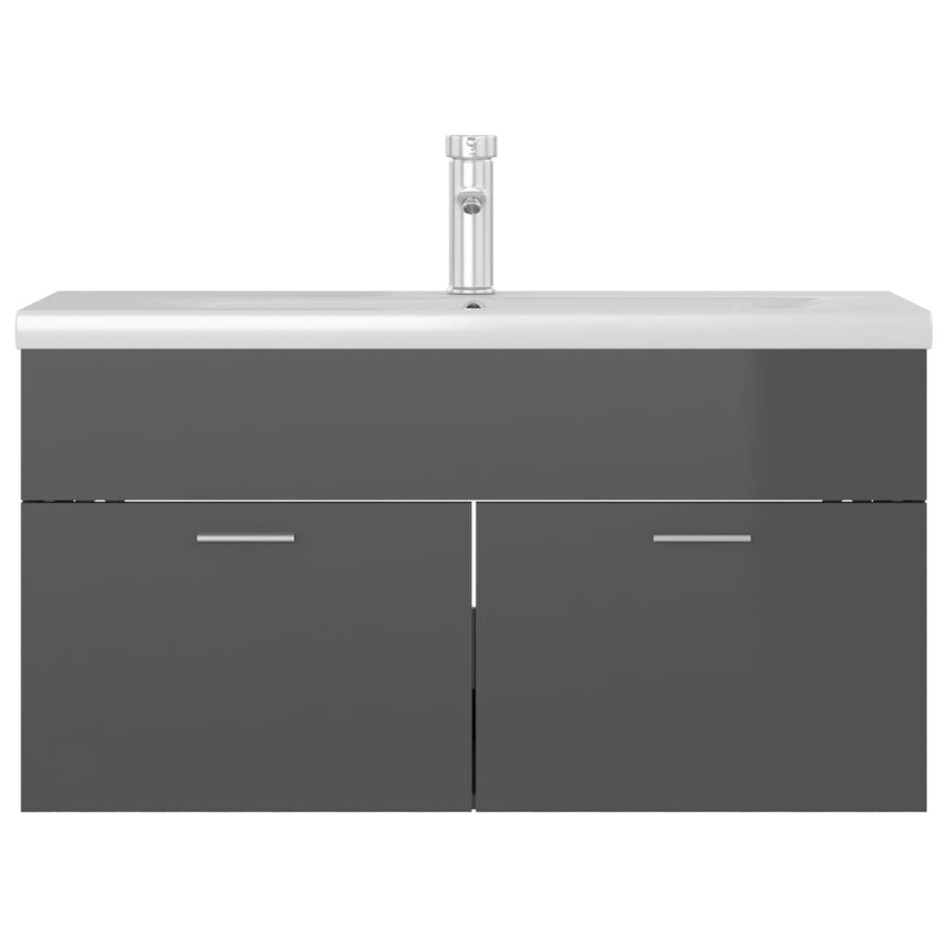 Mueble con lavabo madera de ingeniería gris