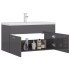 Mueble con lavabo madera de ingeniería gris