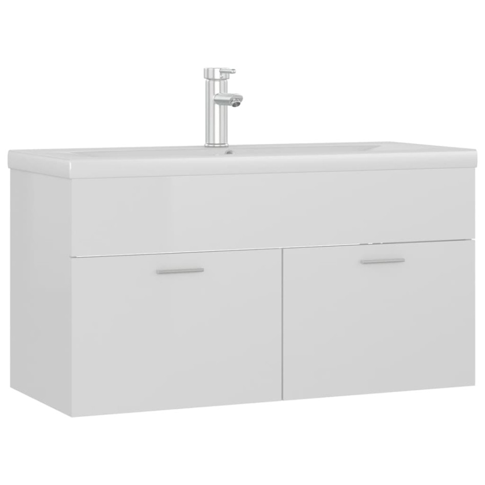 Mueble con lavabo madera de ingeniería blanco
