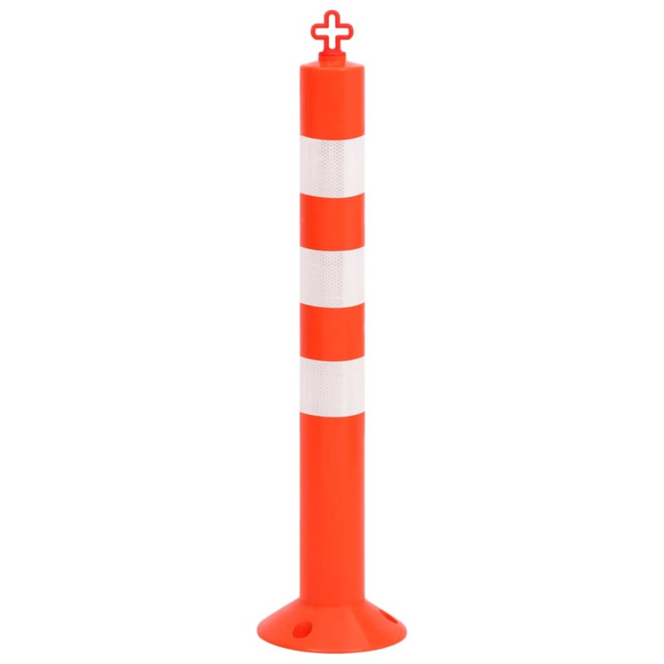 Bolardos de control de tráfico 10 uds con cadena PE 75