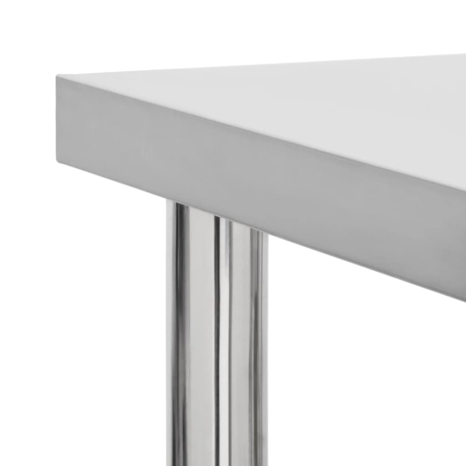 Mesa de trabajo para cocina con ruedas acero inox 60x30x85