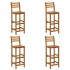Taburetes de cocina 4 unidades madera maciza de