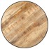 Mesa de centro madera maciza de mango rugosa negra 68x68x36