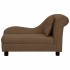 Sofá para perros con almohada marrón felpa 83x44x44