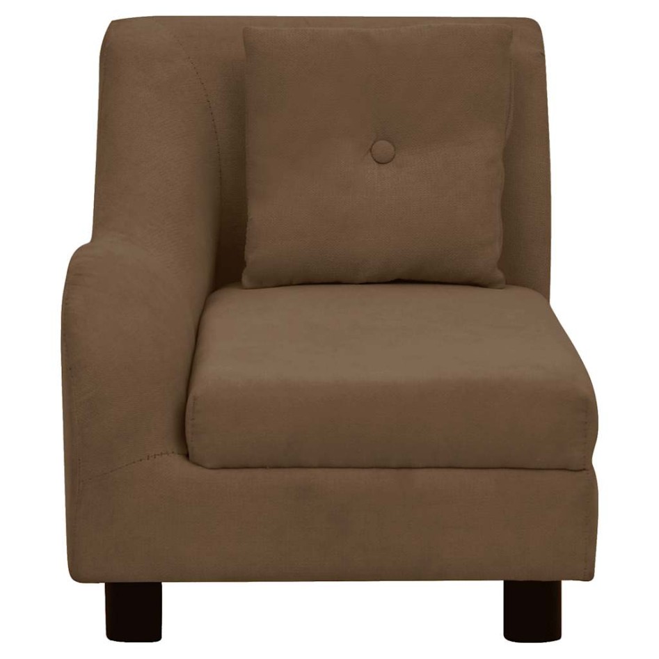 Sofá para perros con almohada marrón felpa 83x44x44