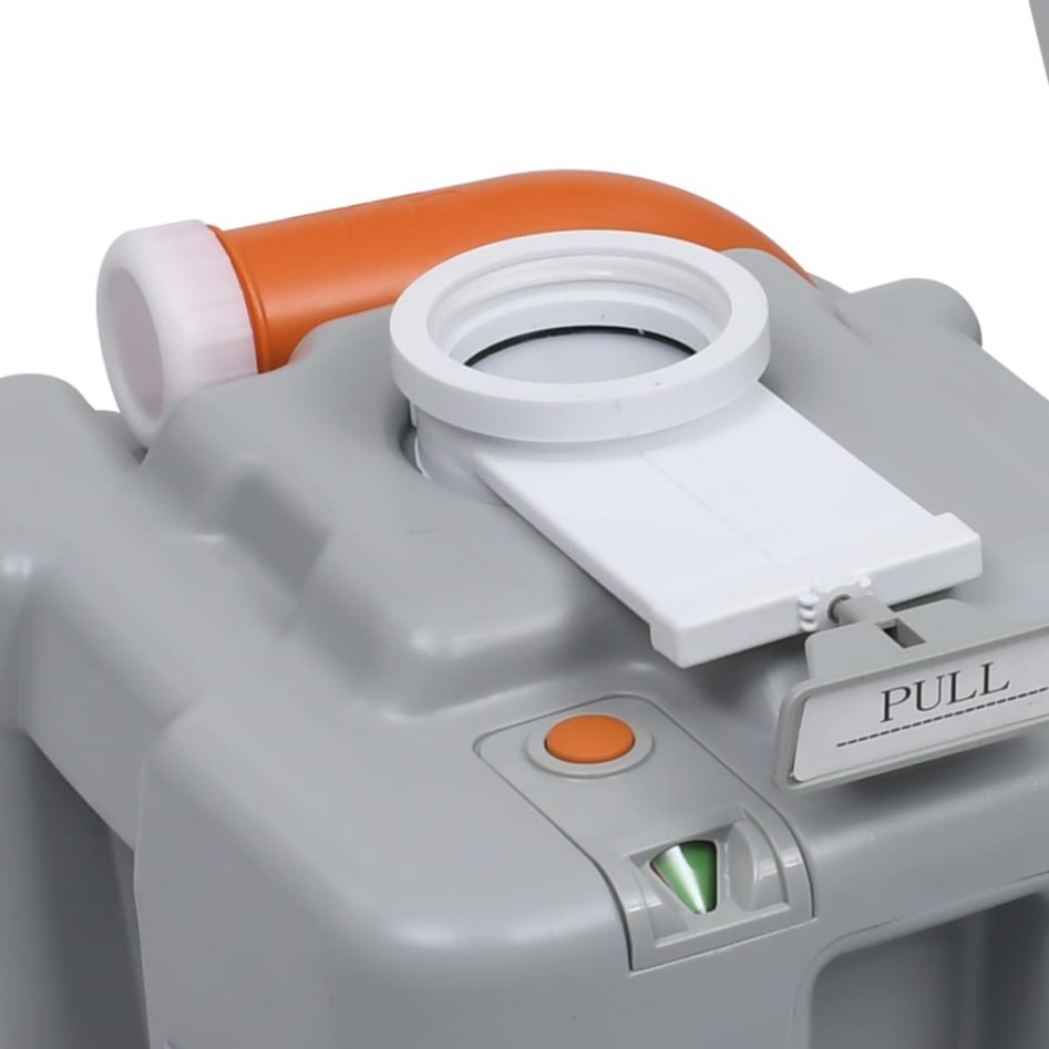 Inodoro portátil para camping gris 20 + 10