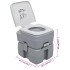 Inodoro portátil para camping gris 20 + 10