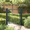 Puerta de valla de acero verde 100x75 cm