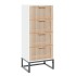 Aparador alto madera contrachapada blanco 40x30x95