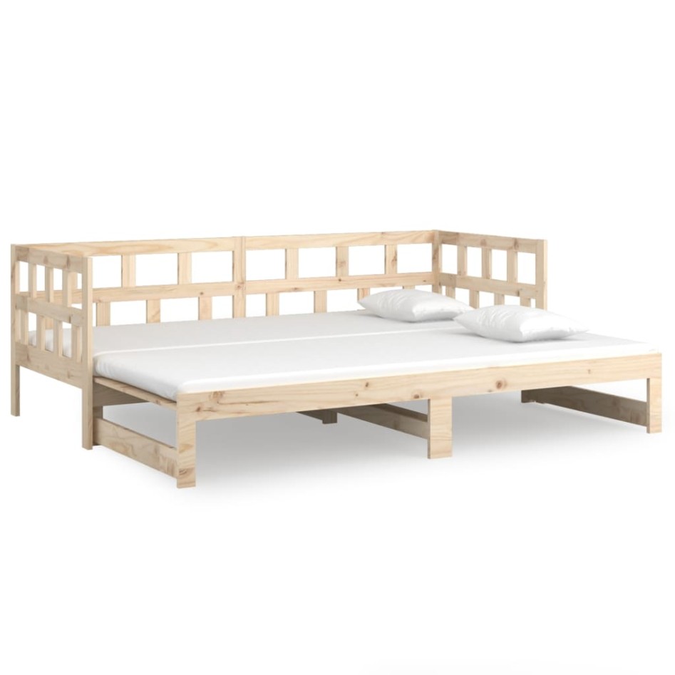 Sofá cama extraíble madera maciza de pino 2x(90x200)