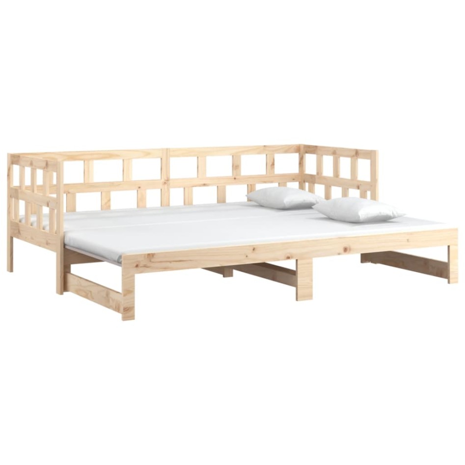 Sofá cama extraíble madera maciza de pino 2x(90x200)