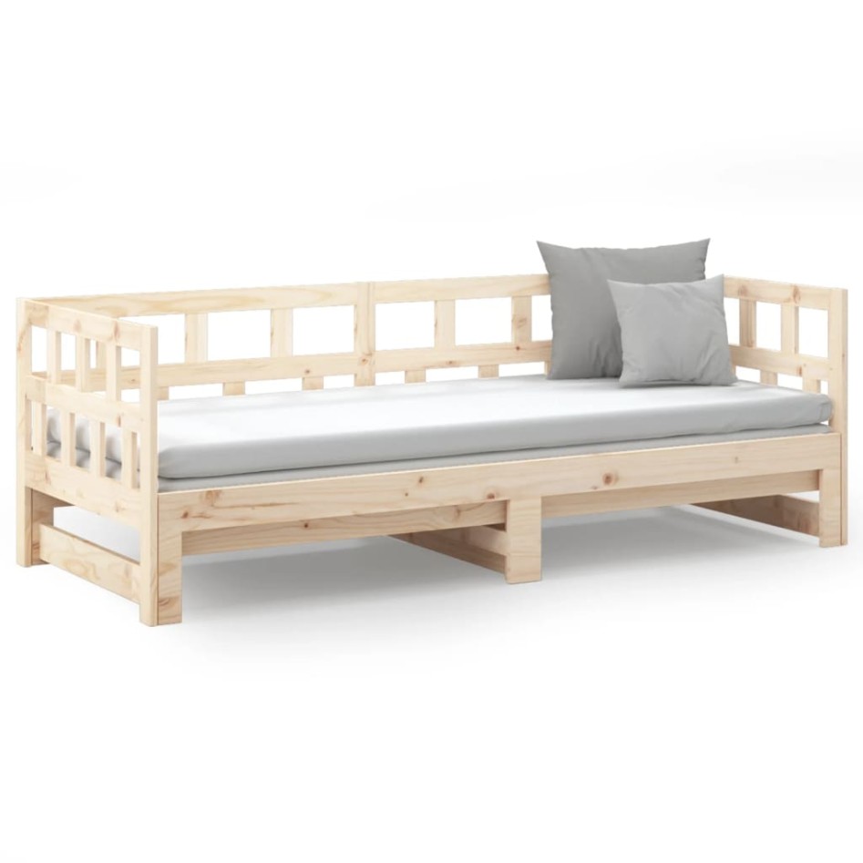 Sofá cama extraíble madera maciza de pino 2x(90x200)