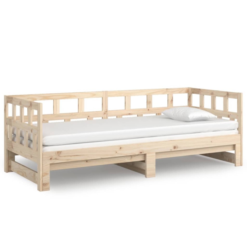 Sofá cama extraíble madera maciza de pino 2x(90x200)