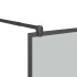 Mampara de ducha accesible vidrio ESG oscuro negro 90x195