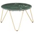 Mesa de centro piedra real textura de mármol verde 65x65x42