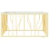 Mesa de centro de acero inoxidable y vidrio dorada 80x80x40