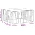 Mesa de centro de acero inoxidable y vidrio dorada 80x80x40