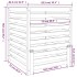 Compostador de madera maciza de pino 82,5x82,5x99,5