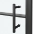 Puerta de ducha vidrio semiesmerilado negro 100x178