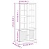 Armario con vitrina VIGO madera maciza pino gris 85x35x170