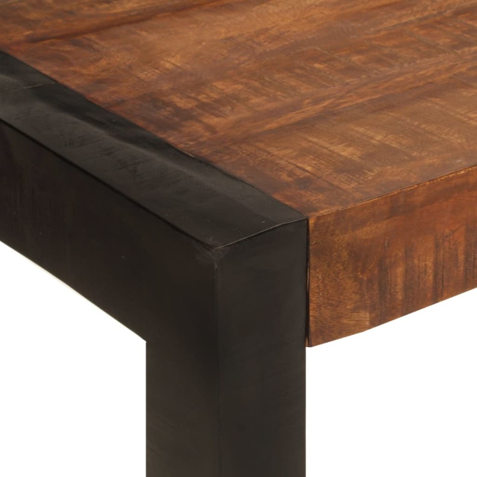 Mesa de comedor madera maciza de mango marrón miel 120x60x76