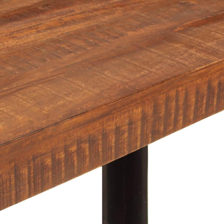 Mesa de comedor madera maciza de mango marrón miel 120x60x76