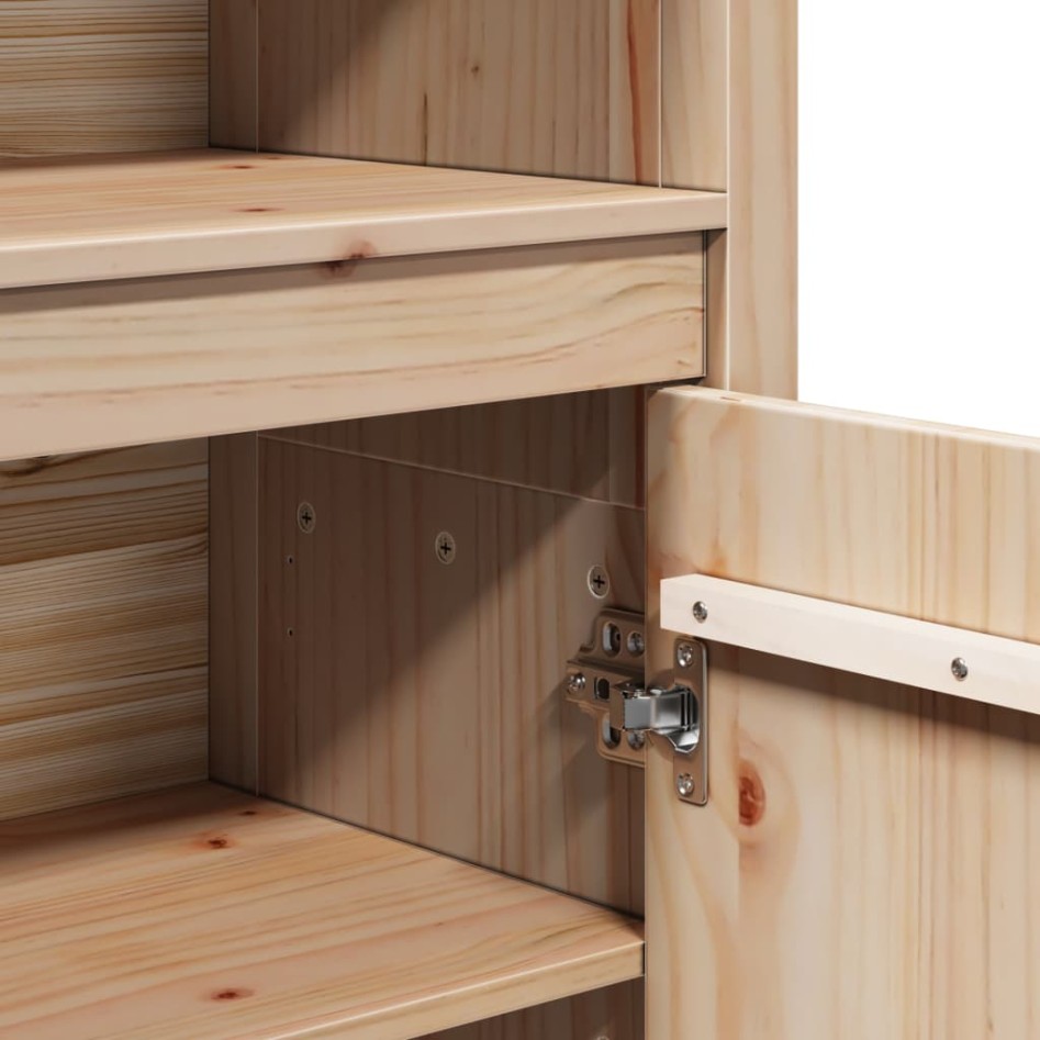 Aparador de madera maciza de pino 80x35x154