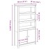 Aparador de madera maciza de pino 80x35x154