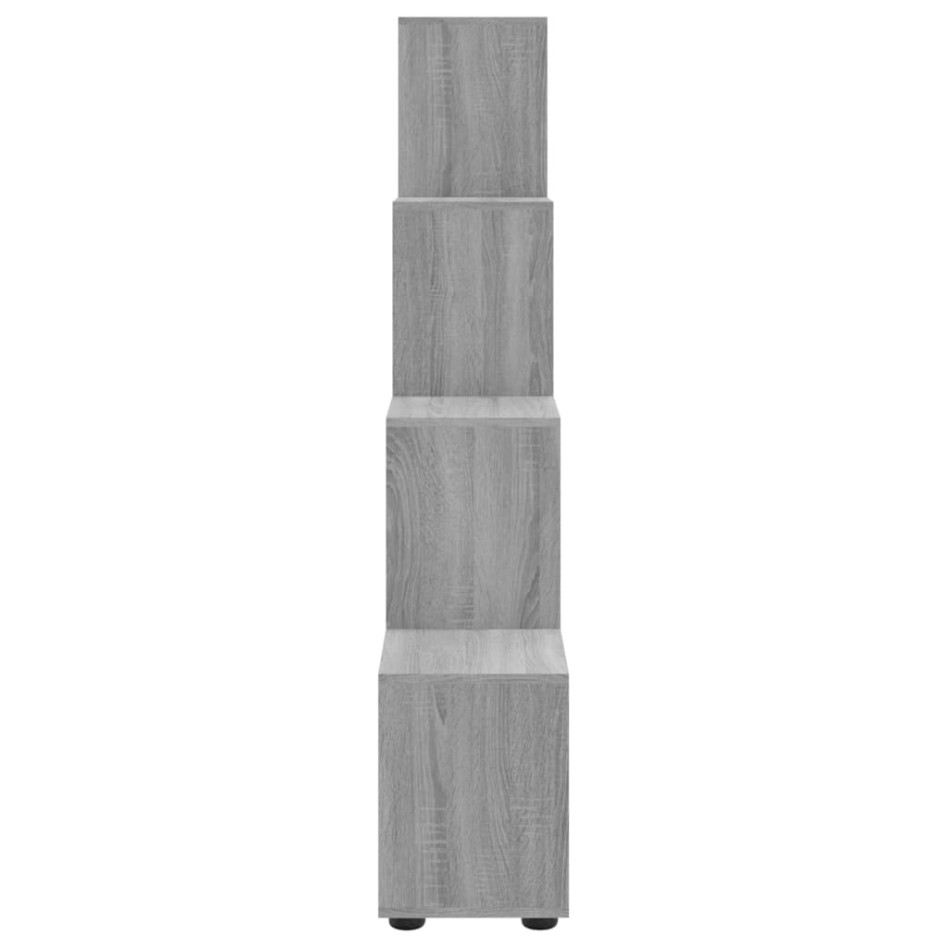 Estantería forma de escalera madera contrachapada gris