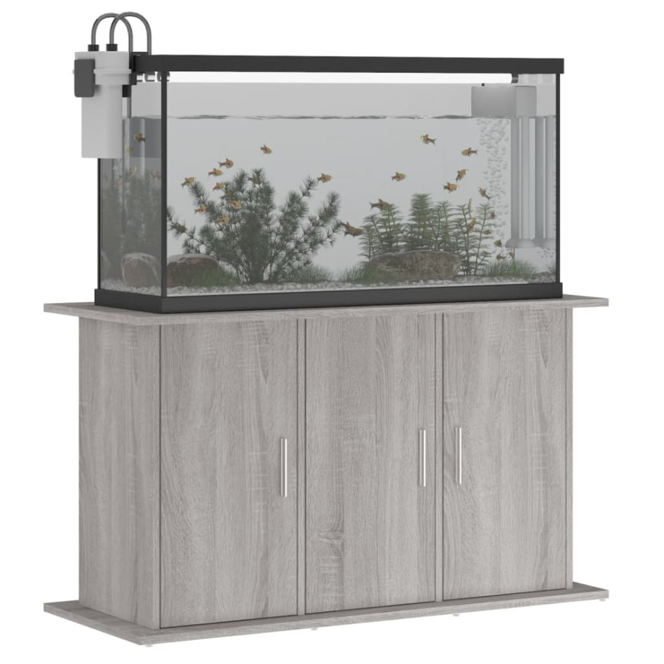 Soporte para acuario madera ingeniería gris Sonoma 101x41x58