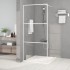 Mampara de ducha vidrio ESG transparente blanco 90x195