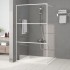 Mampara de ducha vidrio ESG transparente blanco 115x195