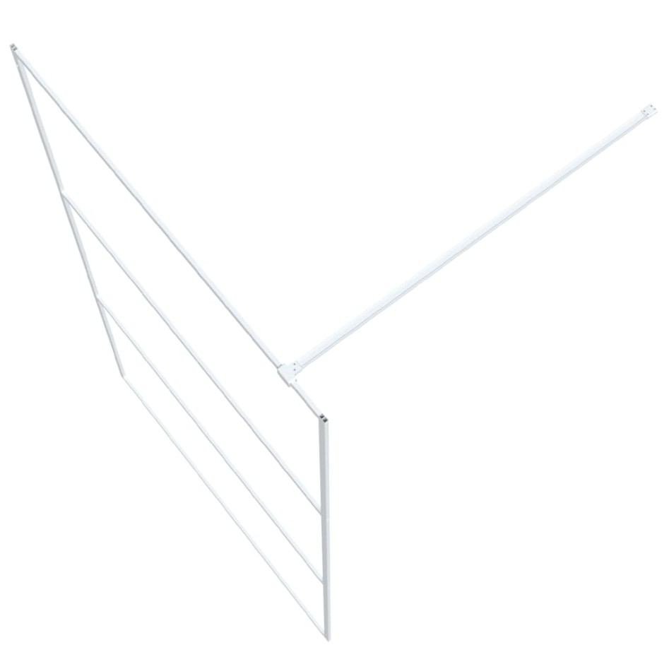 Mampara de ducha vidrio ESG transparente blanco 115x195