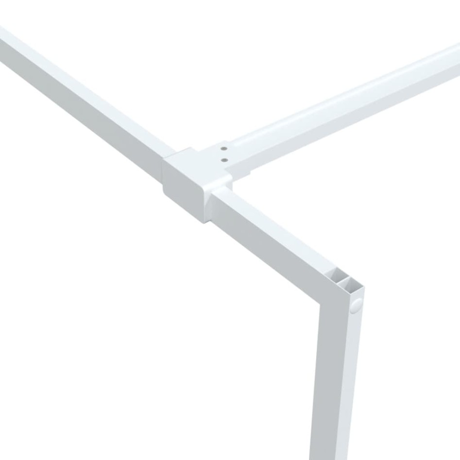 Mampara de ducha vidrio ESG transparente blanco 115x195