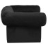 Sofá para perros con cajón felpa negro 75x50x38