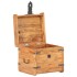 Baúl de madera maciza de acacia 40x40x40