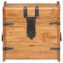 Baúl de madera maciza de acacia 40x40x40
