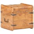 Baúl de madera maciza de acacia 40x40x40