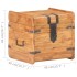 Baúl de madera maciza de acacia 40x40x40